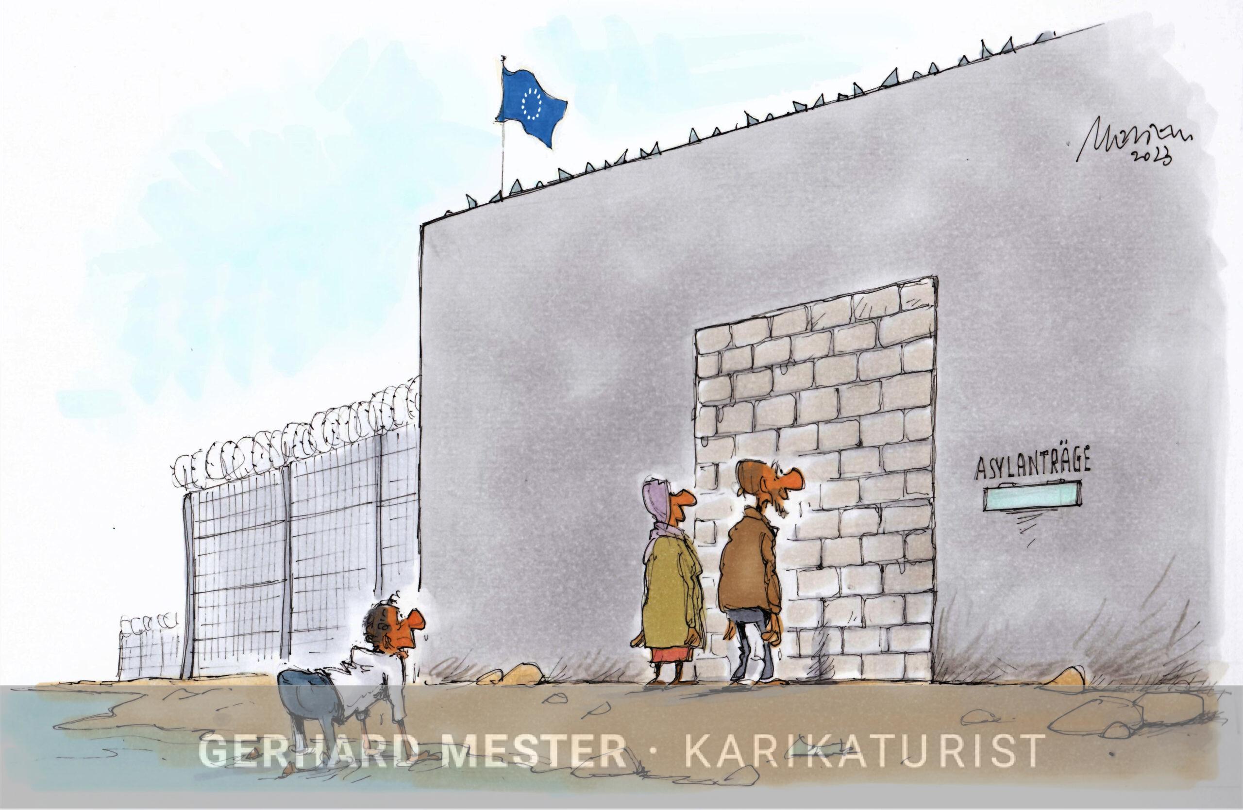 Gerhard Mester Karikatur Analyse Lösung Tagesaktuelle Karikaturen - Gerhard Mester - Karikaturen