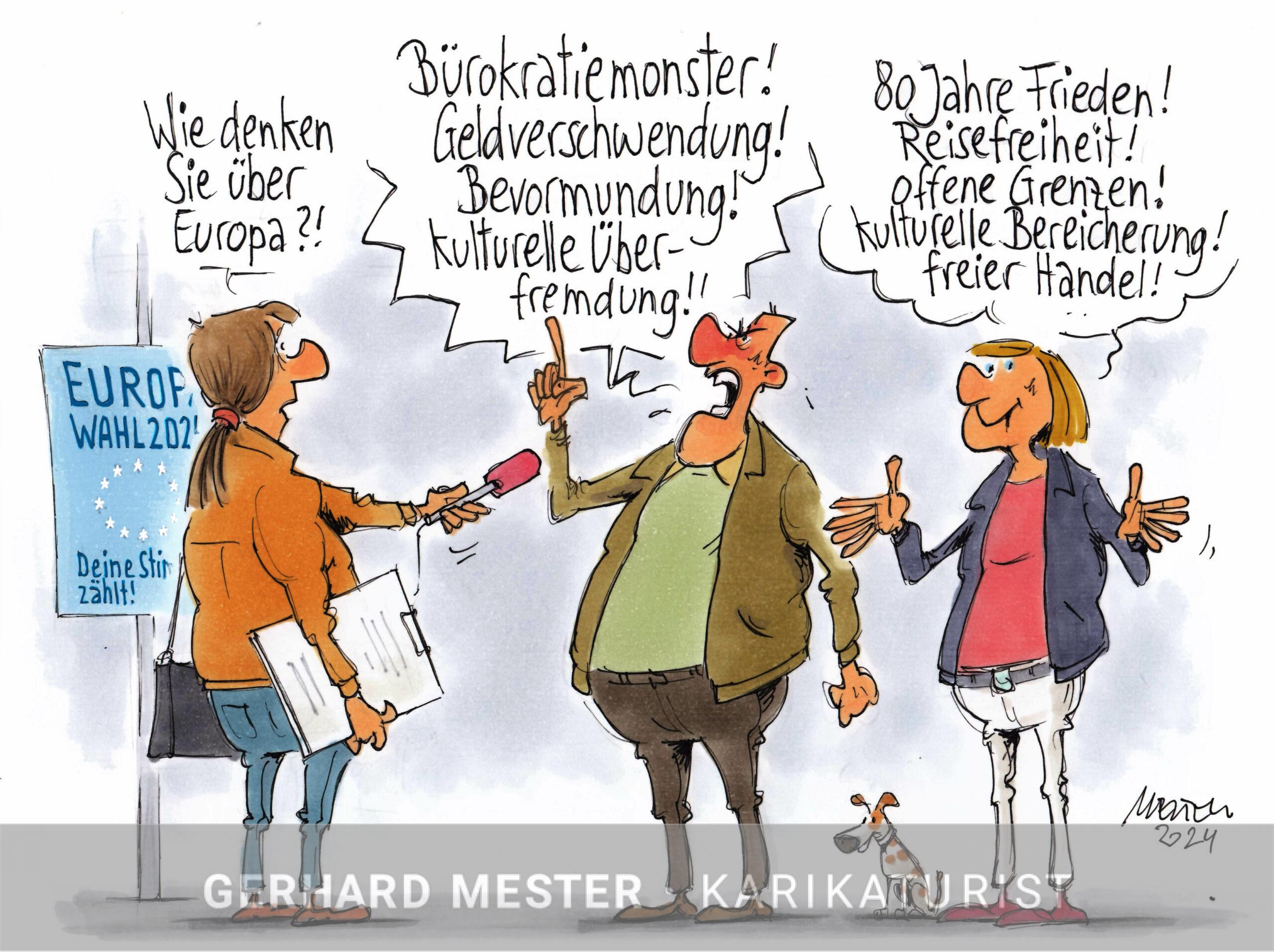 Gerhard Mester Karikatur Analyse Lösung Tagesaktuelle Karikaturen - Gerhard Mester - Karikaturen