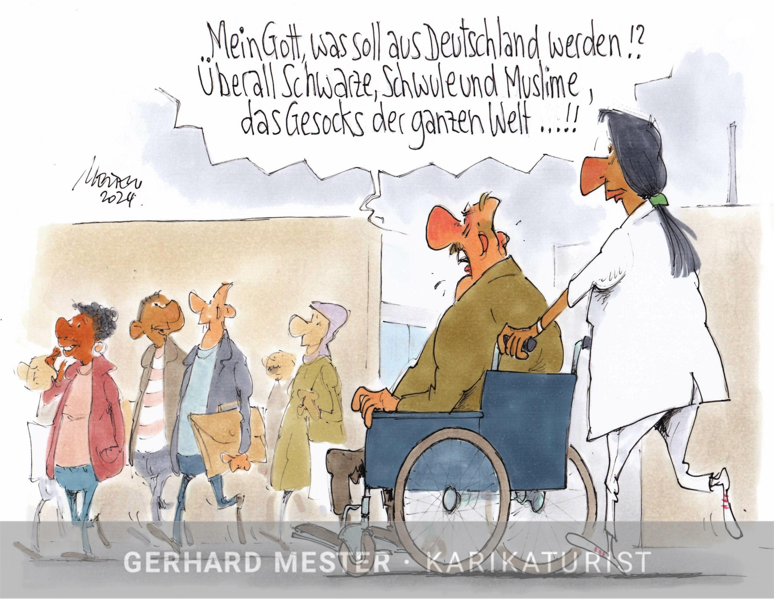 Gerhard Mester Karikatur Analyse Lösung Tagesaktuelle Karikaturen - Gerhard Mester - Karikaturen